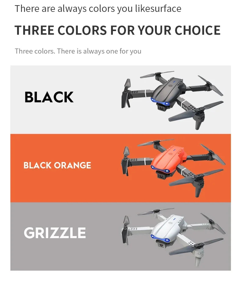 Mini E99Pro Foldable RC Helicopter 5G WiFi FPV 4K Dual HD Camera Drone with Height Hold Wide Angle Professional
