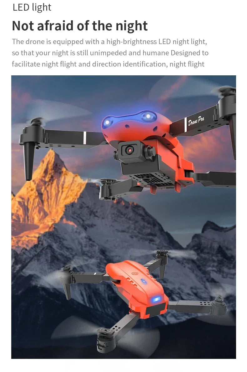 Mini E99Pro Foldable RC Helicopter 5G WiFi FPV 4K Dual HD Camera Drone with Height Hold Wide Angle Professional