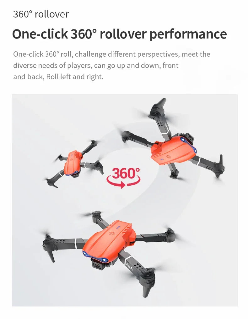 Mini E99Pro Foldable RC Helicopter 5G WiFi FPV 4K Dual HD Camera Drone with Height Hold Wide Angle Professional