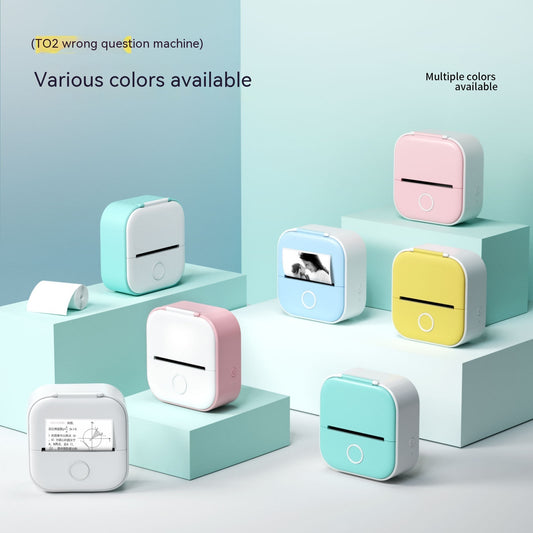 Portable Mini Thermal Label Printer Home Photo Printer Student Question Printer Bluetooth-compatible Mini Label Printer Price Tag