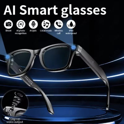 AI Three-generation Smart Bluetooth Glasses Magnetic Frame Sunglasses Men(Smart Glasses Recording Videos AI Photo Recognition Answer Translation 260mAh Large Battery IP65 Waterproof Bluetooth Glasses)