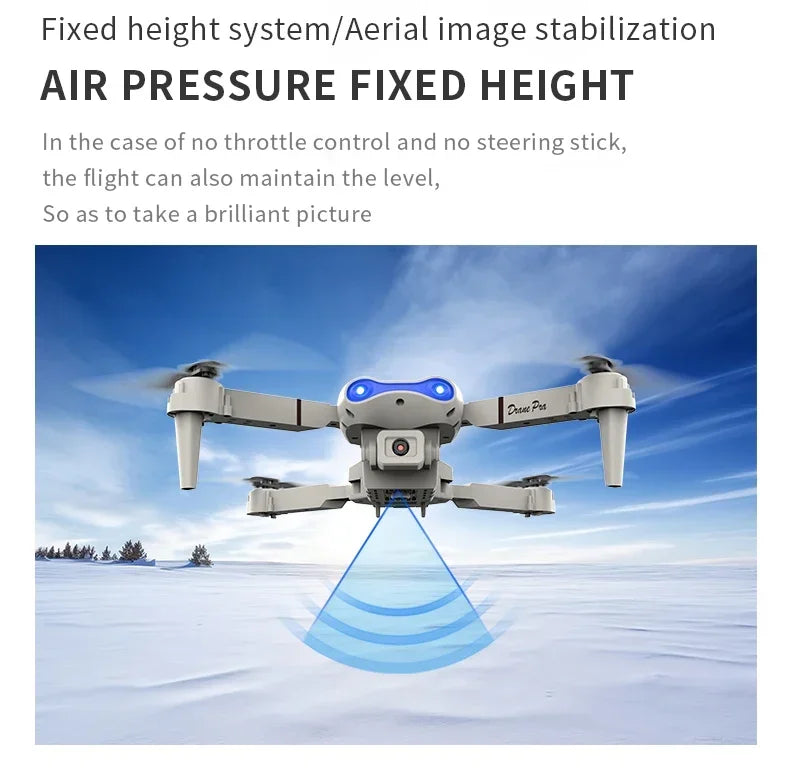 Mini E99Pro Foldable RC Helicopter 5G WiFi FPV 4K Dual HD Camera Drone with Height Hold Wide Angle Professional